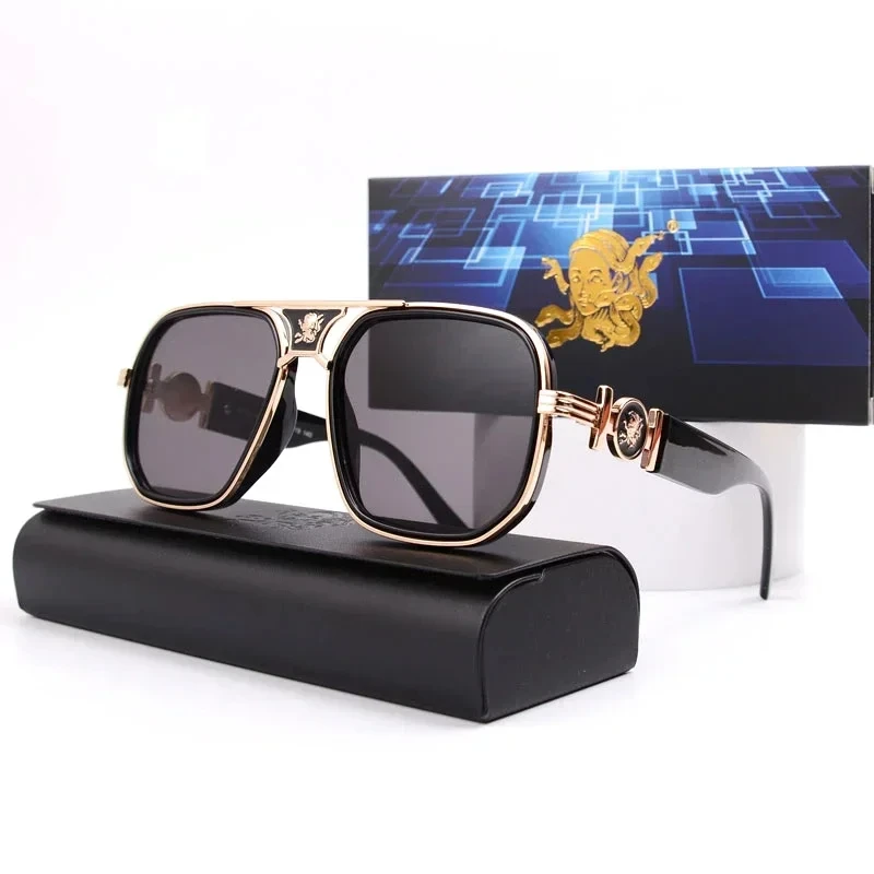 

New Classic Fashion Metal Sunglasses for Men and Women Outdoor Travel Fishing Head Decorative Sun Glasses Lentes De Sol Mujer