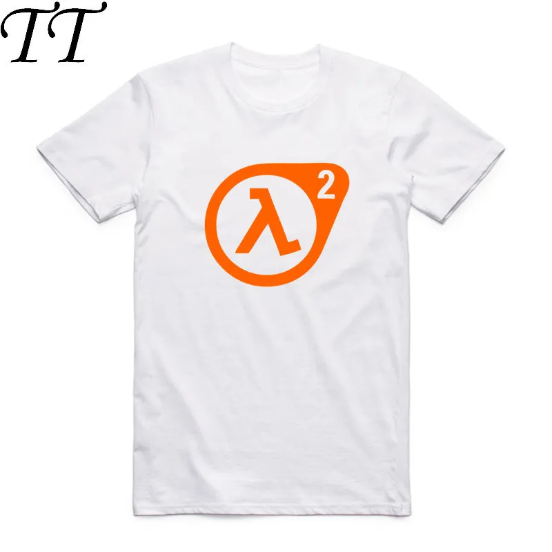 

2019 Men Print Half Life 3 White T shirt Summer Fashion Short Sleeve O Neck Camisetas Funny Tops Casual Streetwear T-shirt