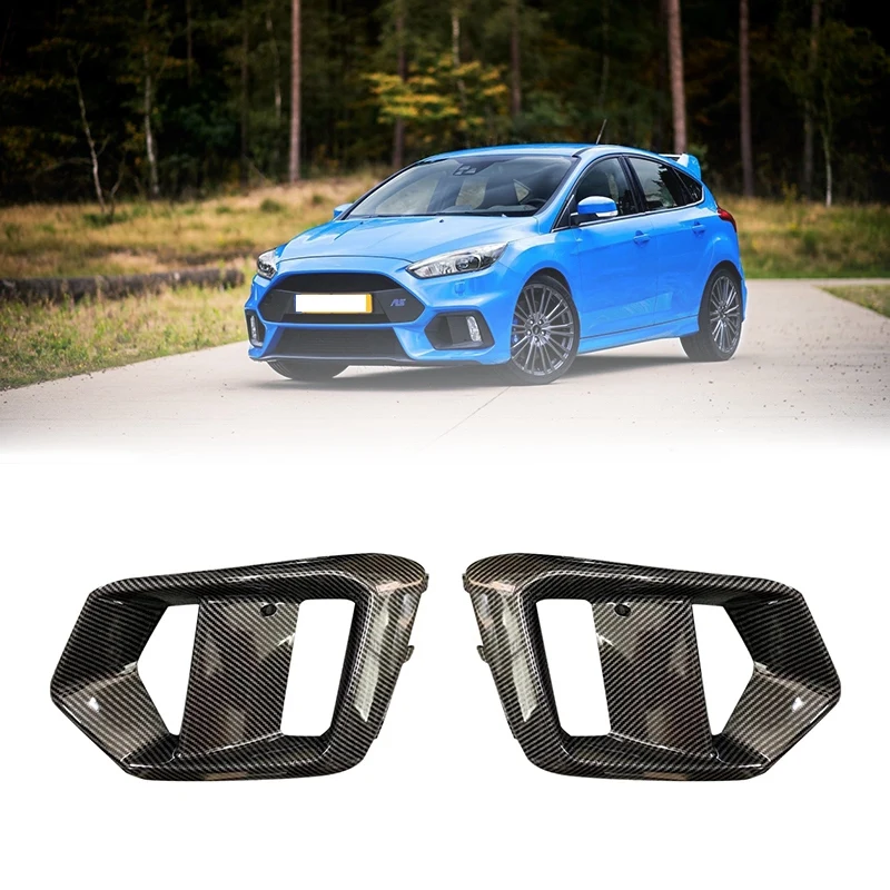 Car Front Fog Light Lamp Decor Cover Trim For Ford Focus RS 2016-2018 Car Exterior Foglamp Foglight Moulding Case