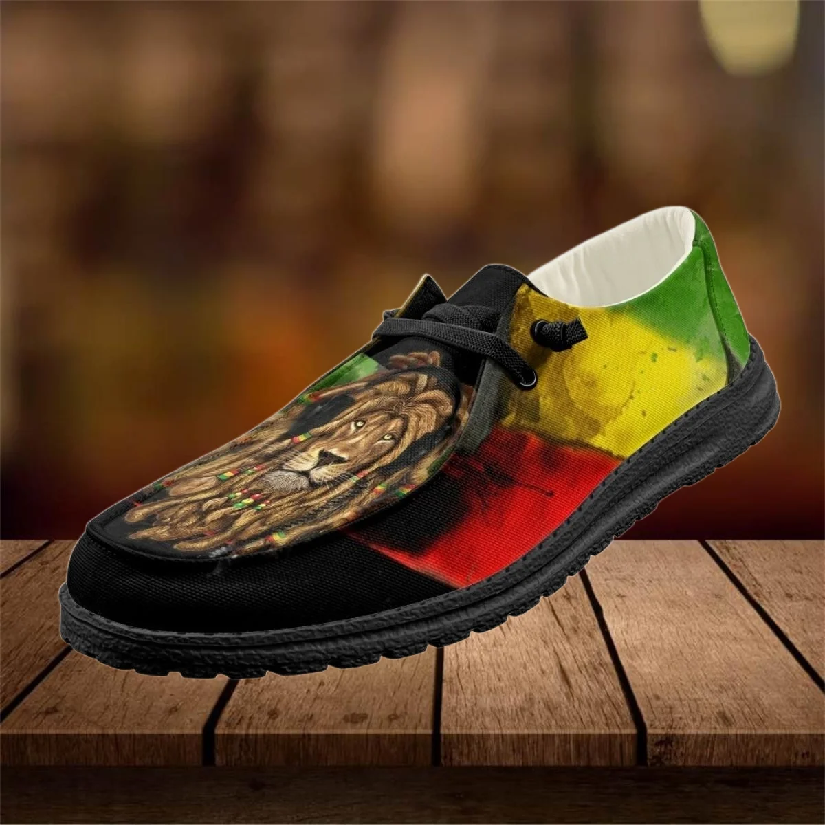 

INSTANTARTS Fashion Reggae Lion Print Slip On Shoes for Women Flats Shallow Female Flat Shoe Spring Summer 2023 Fashion Footwear