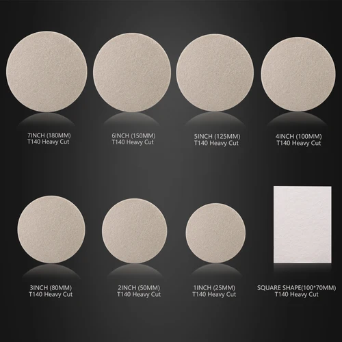 Imagen 2 del producto SPTA 1 pieza 1/2/3/4/5/6/7 pulgadas almohadilla de pulido de vidrio de fieltro de lana para pulidor RO/DA/GA pulido brillante de corte rápido