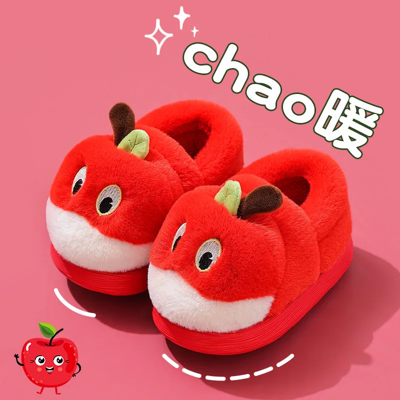 

Зимние детские хлопковые тапочки с героями мультфильмов, осенние новые домашние домашние тапочки для мальчиков и девочек, нескользящая детская обувь с мягкой подошвой