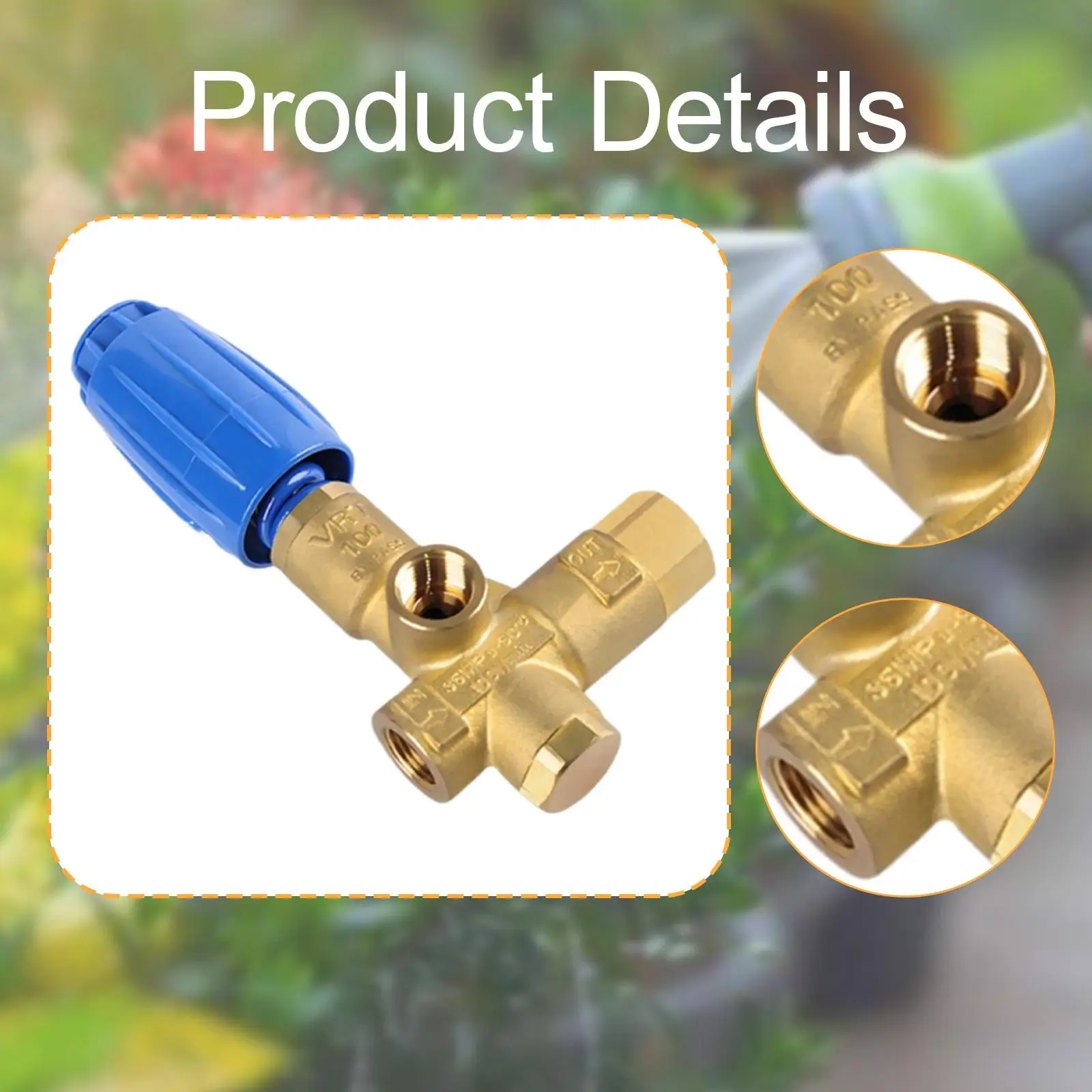 High Pressure Washer Unloader Valve 1/2 FPT Brass Replacement Part for Cleaning Machine and Power Washers