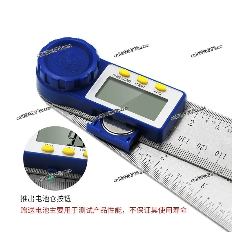 0-200Mm Digital Angle Ruler, Angle Ruler Protractor Woodworking Ruler High-precision Angle Measuring Instrument