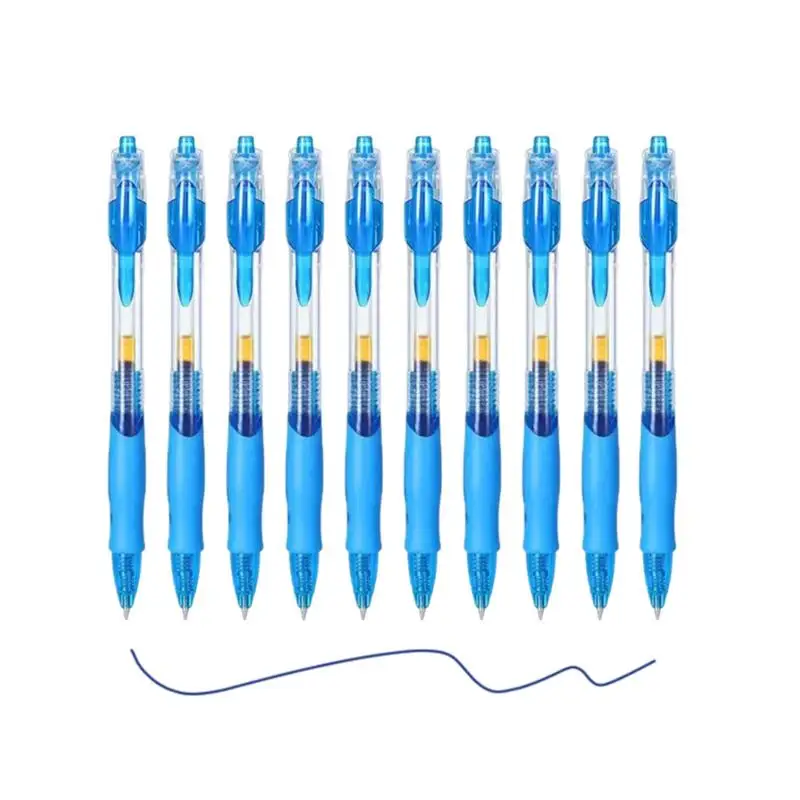 Fine Point Pens Retractable Ball Point Pen 10Pcs Bullet Pens 0.5mm Ballpoint Pen For Children School Writing Note Taking