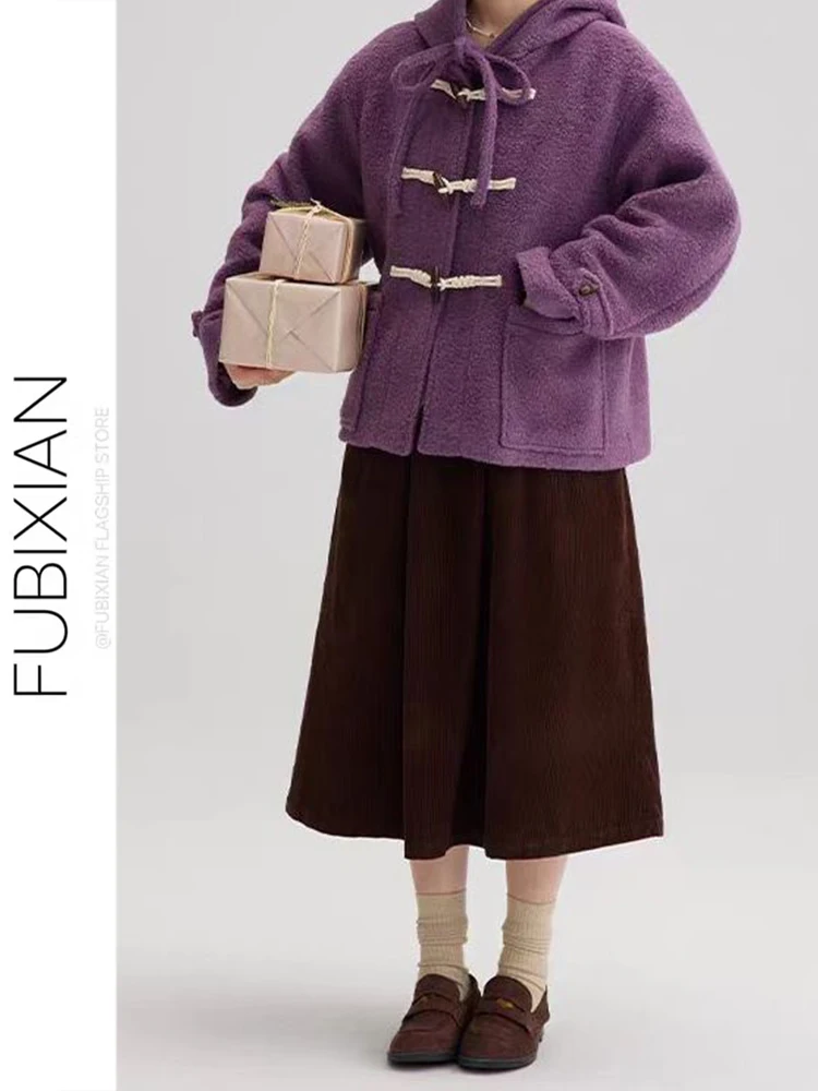 

Осенне-зимняя женская юбка-миди из вельвета с плиссировкой в стиле ретро, универсальная, модная, в форме зонта