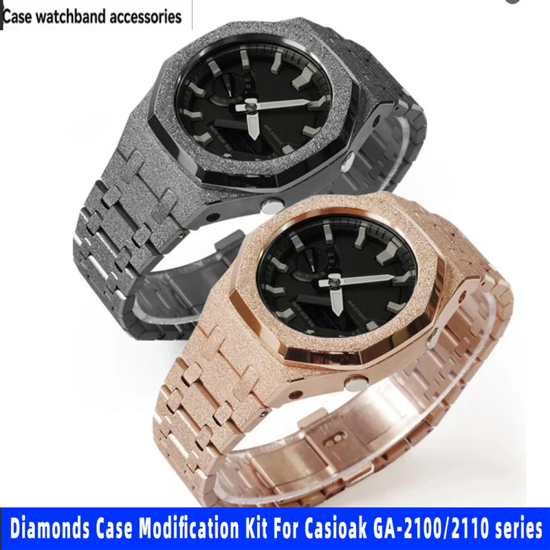 ga-2100-luxury-diamonds-case-modification-kit-for-casioak-ga2110-series-watch-stainless-metal-case-strap-for-ga2100-diy-mod-kit