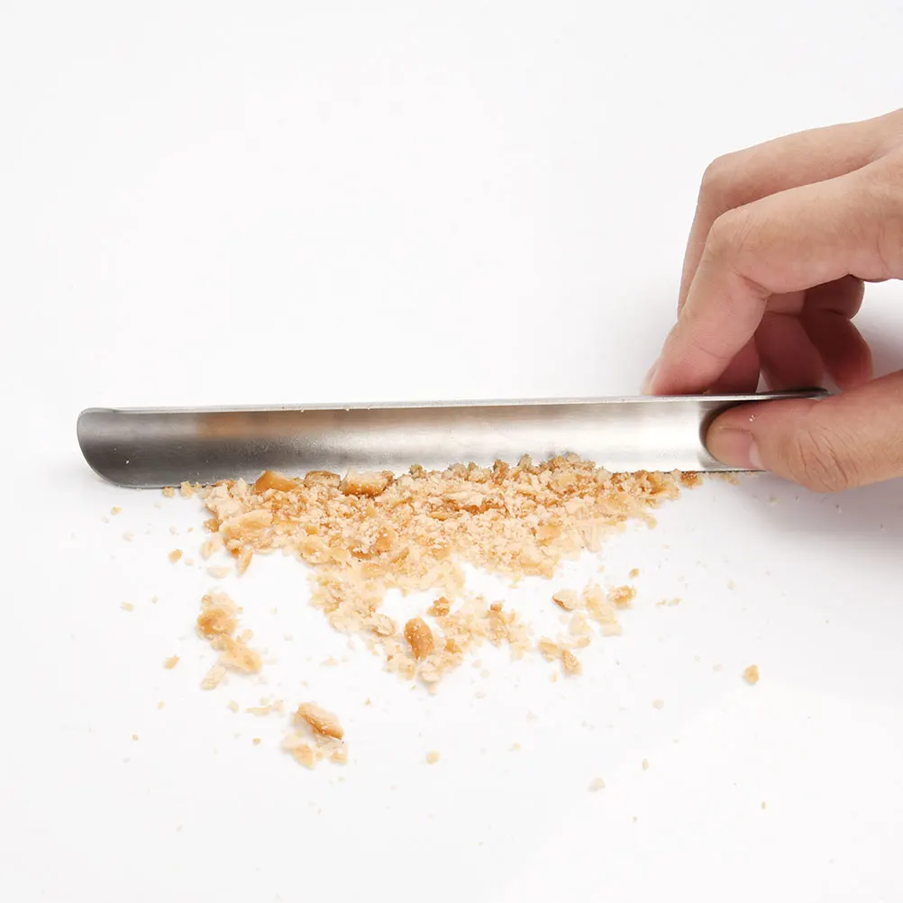

2pcs Scraper Crumb Sweeper Stainless Steel Kitchen Cleaner Scraper Silver Restaurant Tabletop Tool