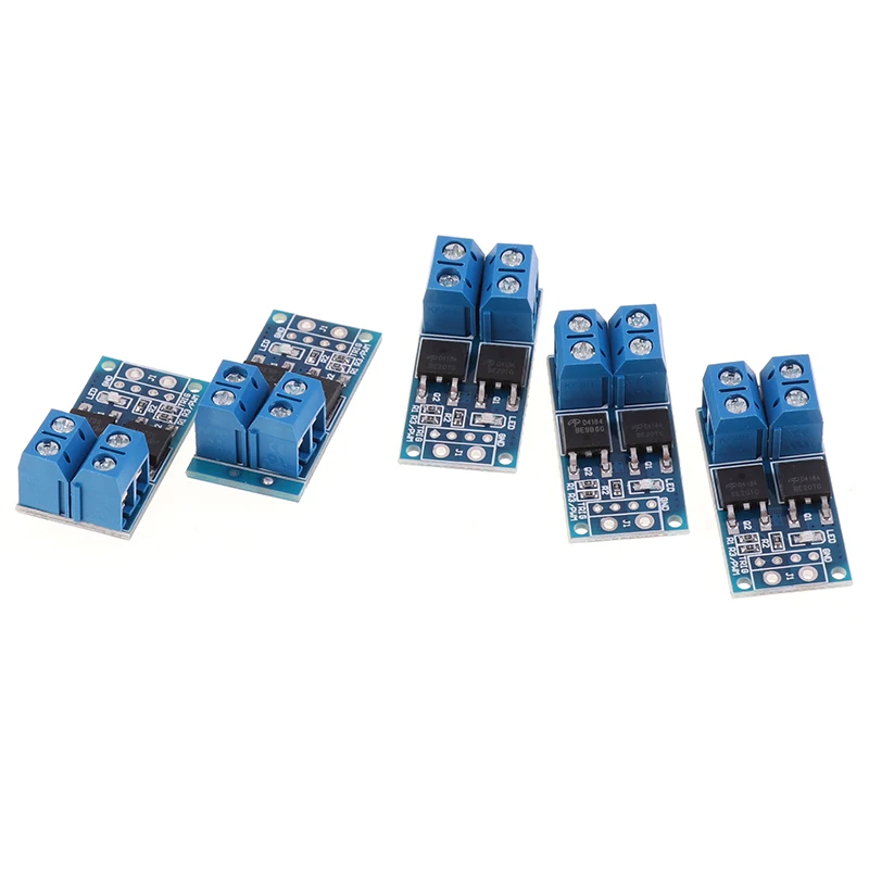 5 Stuks 15a 400W Mos Fet Trigger Schakelaar Aandrijfmodule Pwm Regelaar Bedieningspaneel Voor Arduino Dc 5V 12V 36V