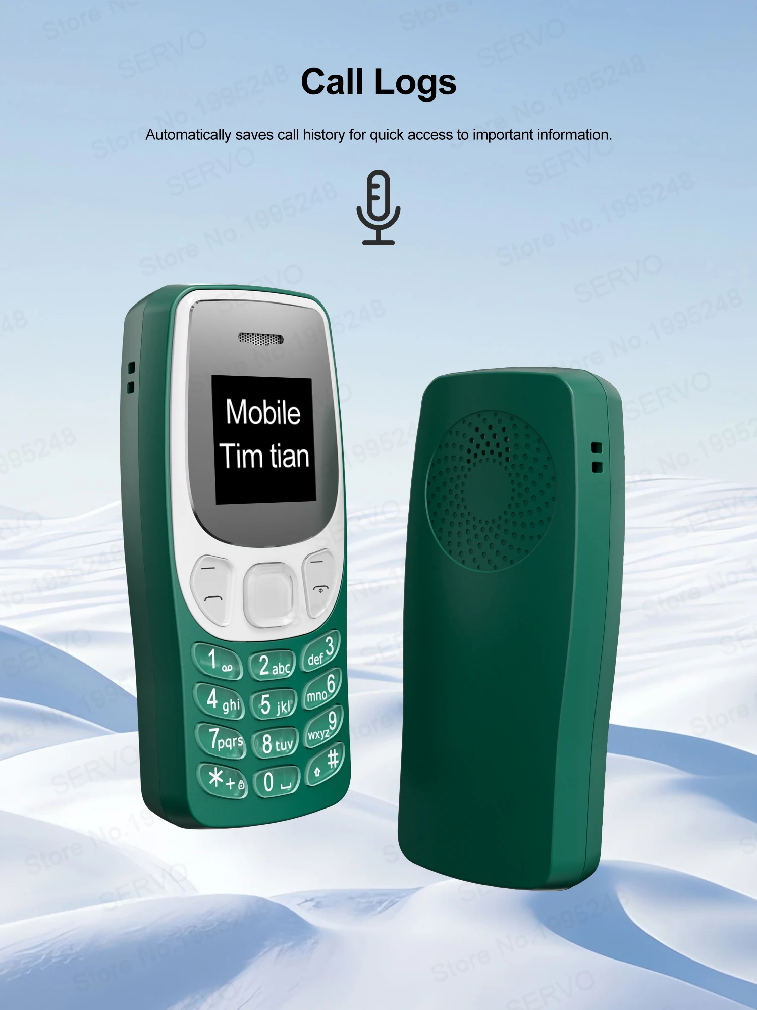 SERVO BM80 2G GSM Mini Mobile Phone Dual SIM Standby Magic Voice Bluetooth Dialer Call Recording Small Backup Cellphones Type-C