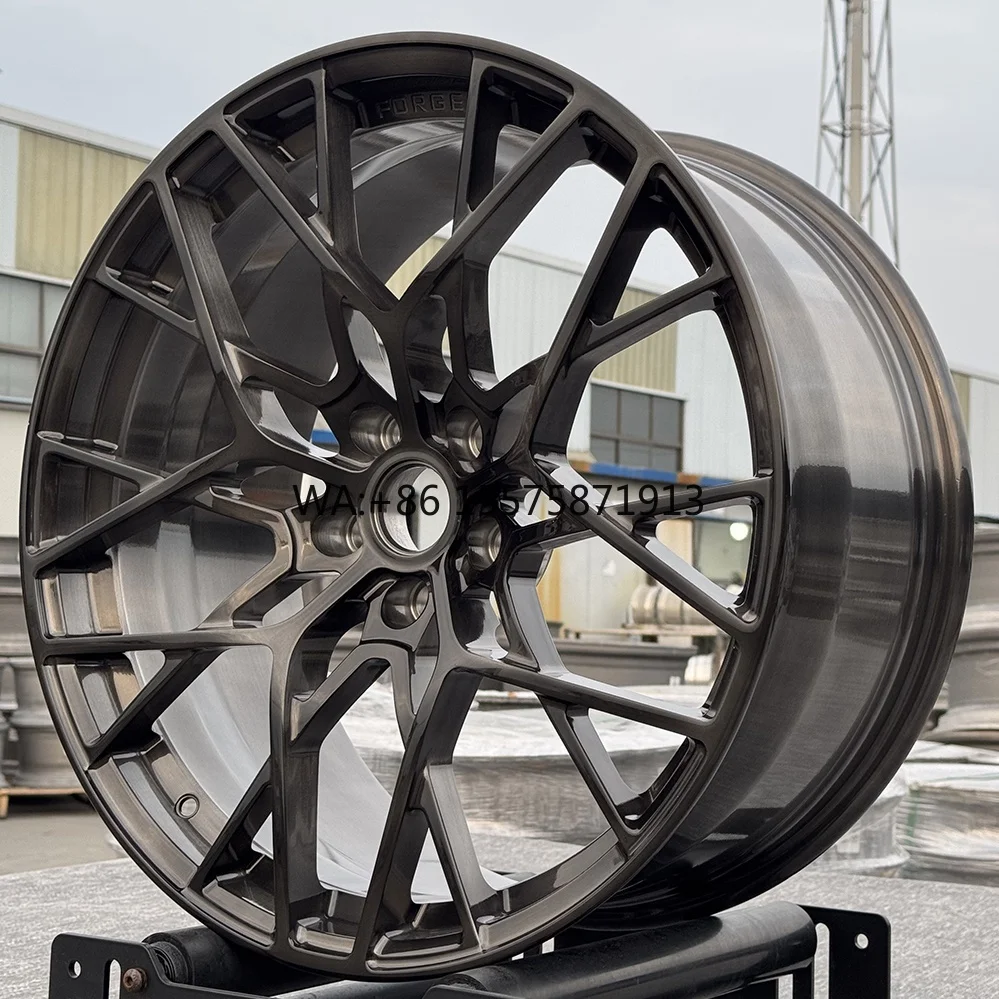 

Custom 18-26 Inch 6061-T6 Alloy Car Wheel Rims 5x112 5x114.3 Brushed Bronze Forged Passenger Car Wheels for Audi Benz Tesla