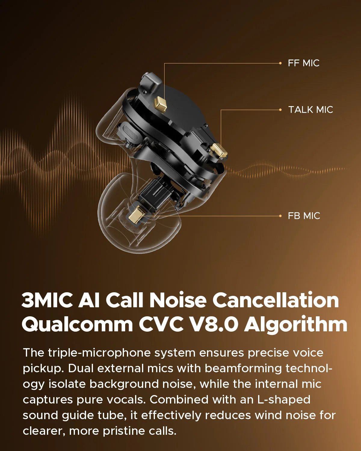 سماعات أذن لاسلكية SoundPEATS H3 Hybrid 3 Driver بلوتوث 5.4، 55 ديسيبل متكيف ANC، LDAC و aptX صوت عالي الدقة بدون فقدان، 6 ميكروفونات CVC8