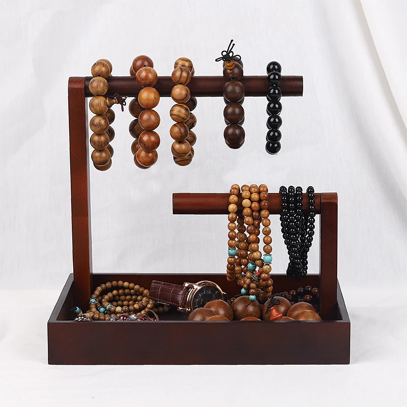 

Home storage jewelry rack hanging bracelet Buddha beads cultural play handheld jewelry shelf key necklace display