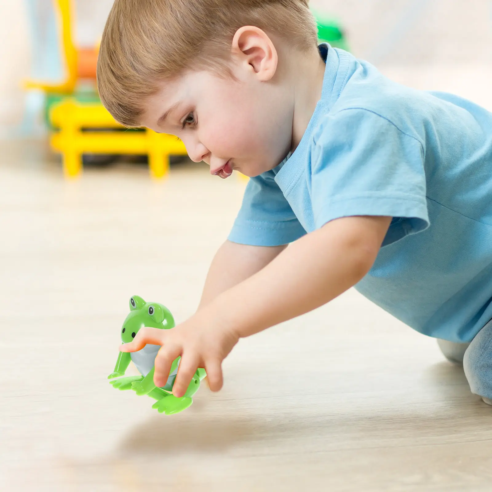 

2 Pcs Wind up Toy Mechanism Frog Animal Kids Toys Figurine Wind-up ABS Clockwork