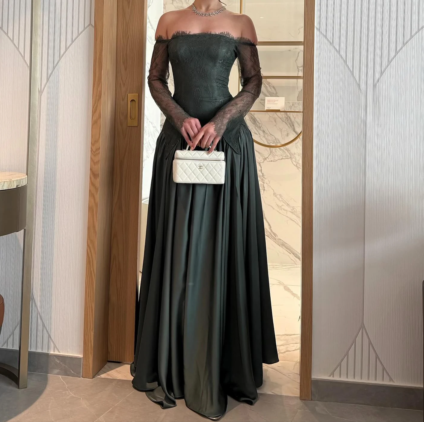 Hunter Green Lace S… - image