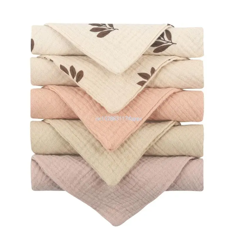 5PCS Multi-use Baby Facecloth Muslin-Towel Breathable Gauze-Cotton Handkerchief Dropship