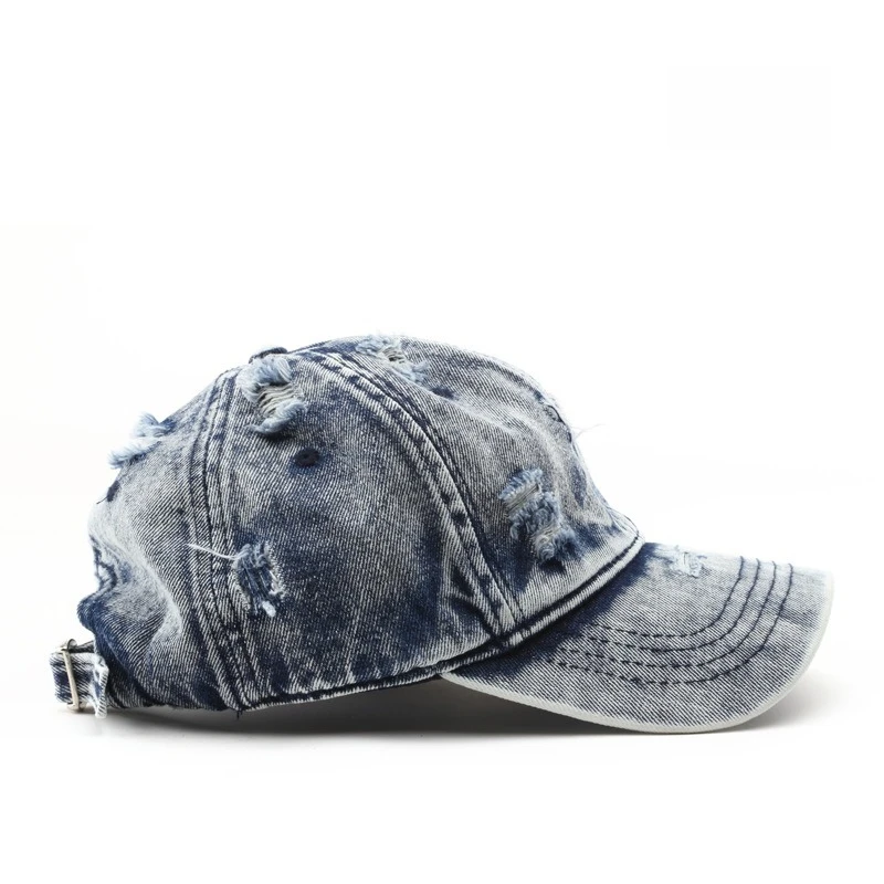 1 Stück Y2K-Style Cowboy-Baseballkappe mit Löchern für Damen und Herren, Klassische Kappe mit Gebogenem Schirm und Weichem Oberteil – Detail 11