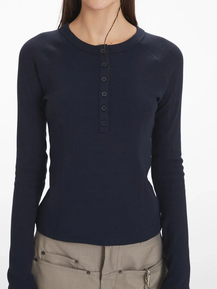 

Basic Solid Slim Fit Womens Girl's Cotton Inner T-Shirts Bodywear Winter Autumn Fitness Long Sleeve Slim Fit Office Elegant Tops