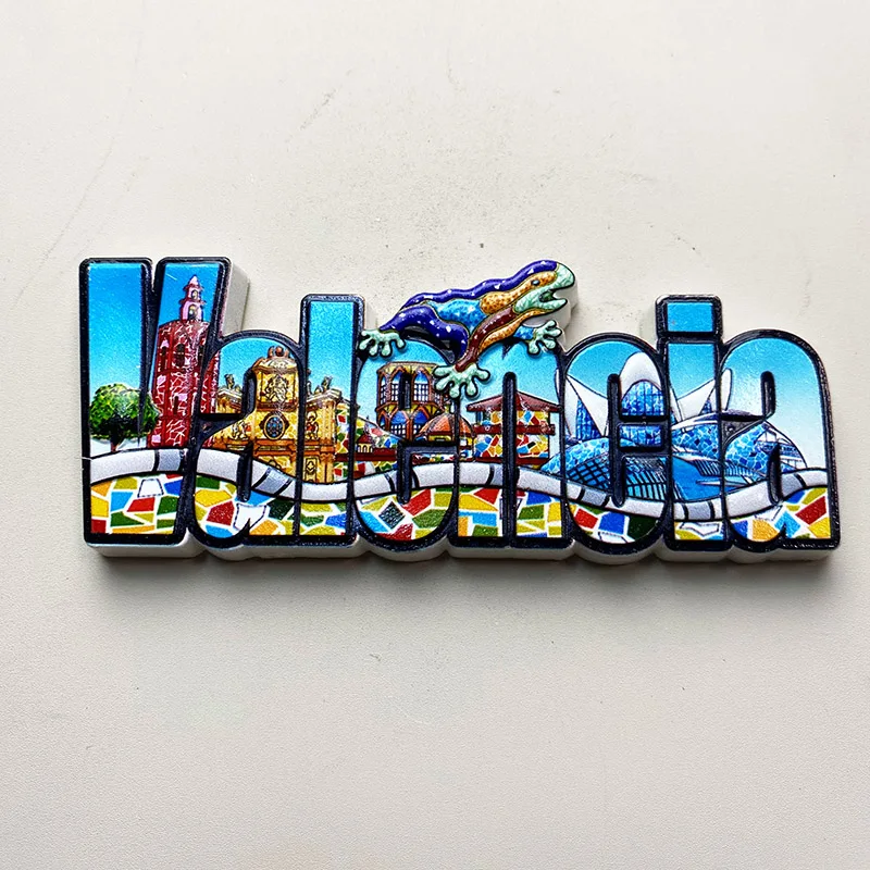 Valencia 3D refrigerator magnets Travel souvenirs Refrigerator magnets decoration supplies Collection Arts and crafts gifts