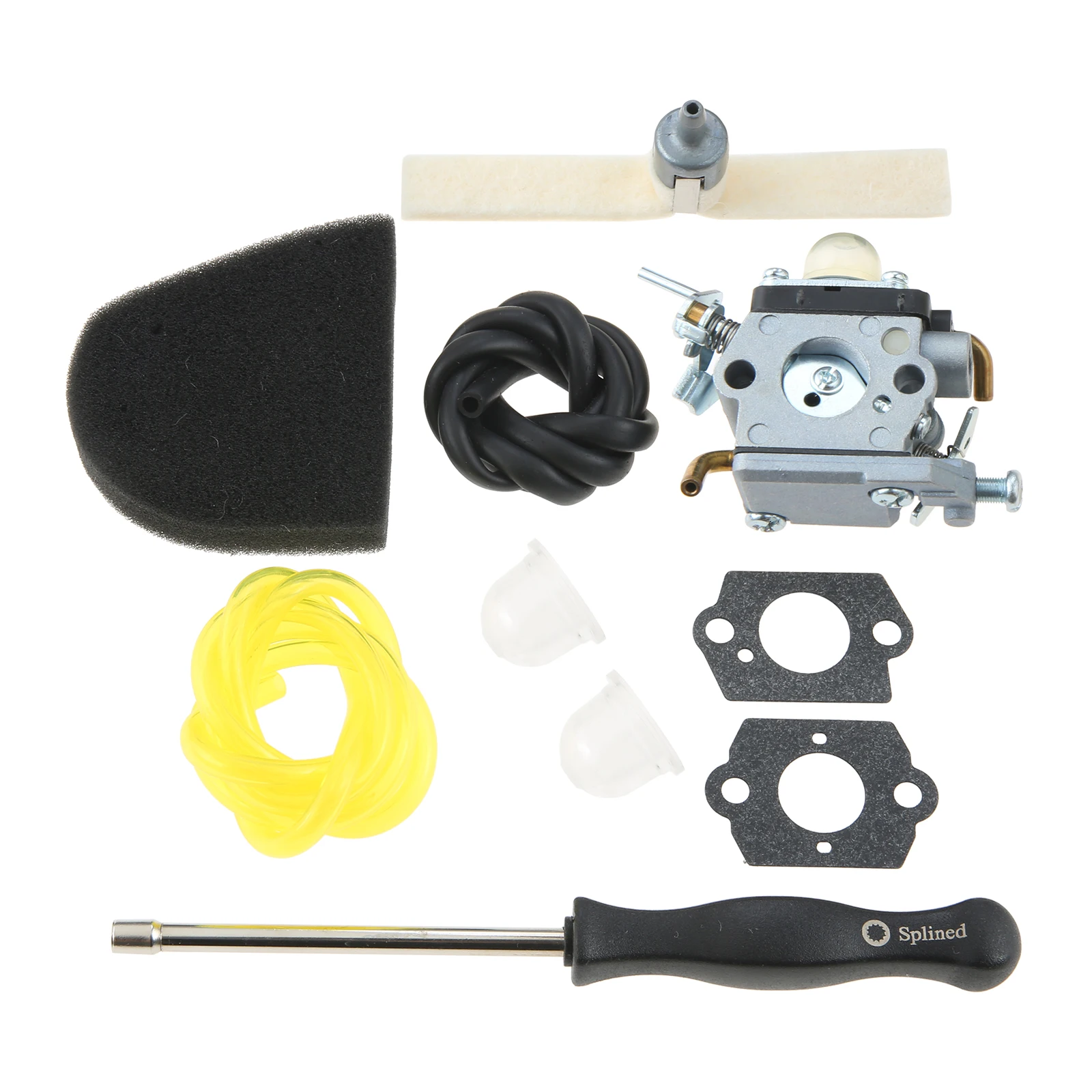 Carburetor Tune-Up Kit Fit for Husqvarna 122LK 122LD 122LDX 122C WeedEater 2-Cycle 22cc Gas String Trimmer 581734301 574386701
