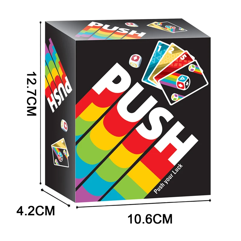 Push Card Game Strategiebordspel voor volwassenen en tieners Familieplezier voor 2 tot 6 spelers vanaf 8 jaar