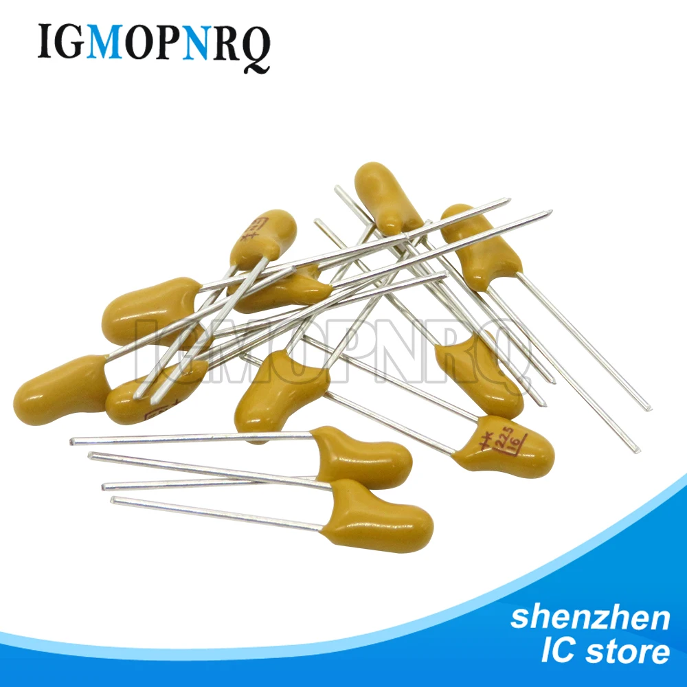 5PCS Capacitor de Tântalo 16V 20V 25V 35V 50V 1UF 2.2UF 3.3UF 4.7UF 10UF 22UF 33UF 47UF 100UF16V 225 106 226 336 476 107 DIP