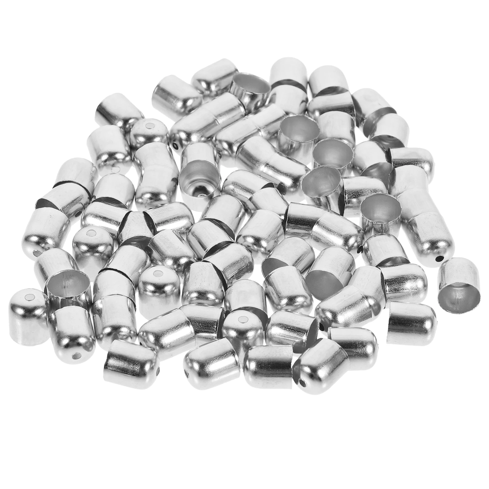 

100pcs Earring Accessories Metal End Cap Fiber Tassel Suede Bead Electric Wire DIY Supplies Jewelry Parts Charm Findings