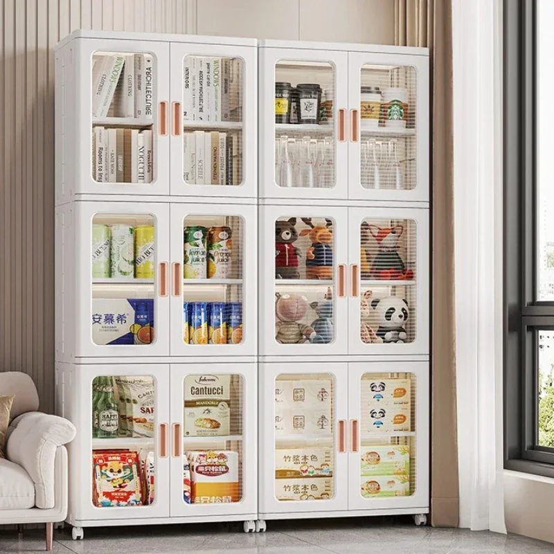 Foldable Installation-free Storage Cabinet Household Children's Clothes Sundries Locker Toy Finishing Plastic Locker