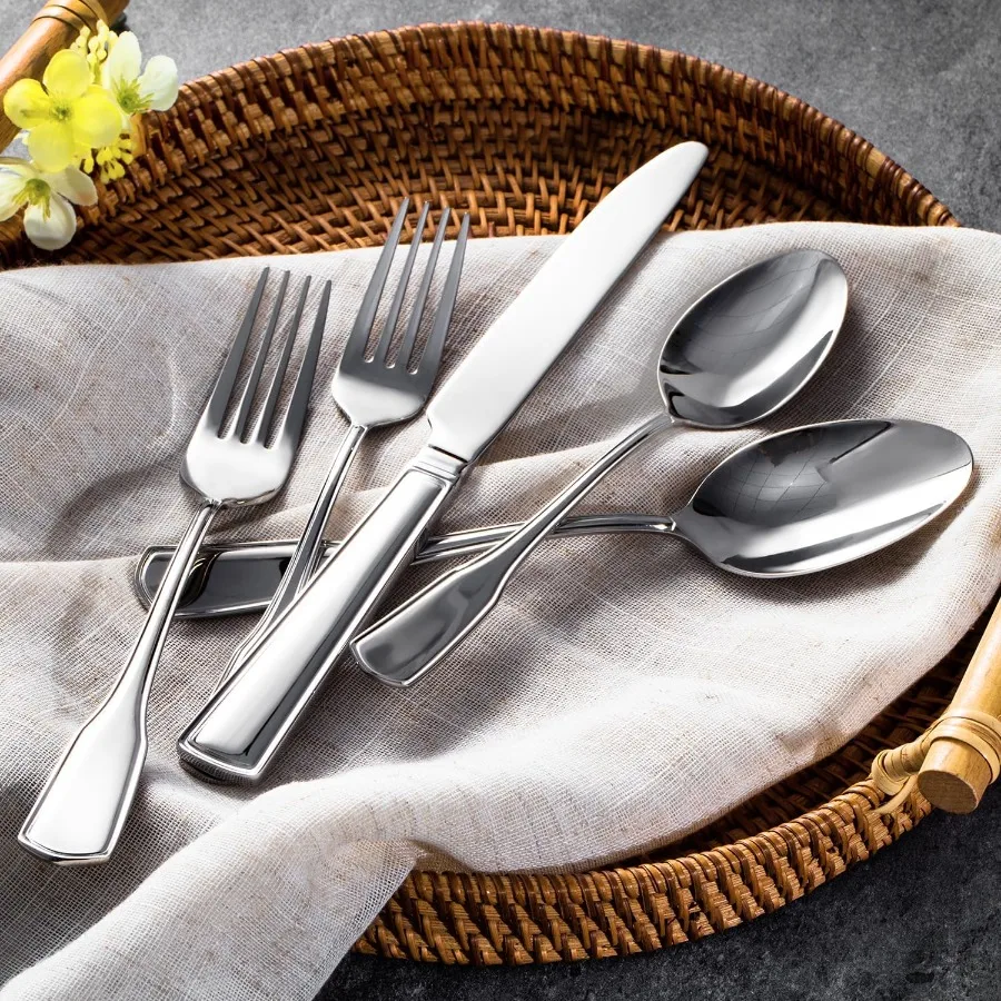 60 قطعة مجموعة الفضيات 18 10 مجموعة أطباق الفولاذ المقاوم للصدأ ل 12 أدوات المائدة مجموعة أدوات المائدة مجموعات أواني للمنزل مطعم مرآة