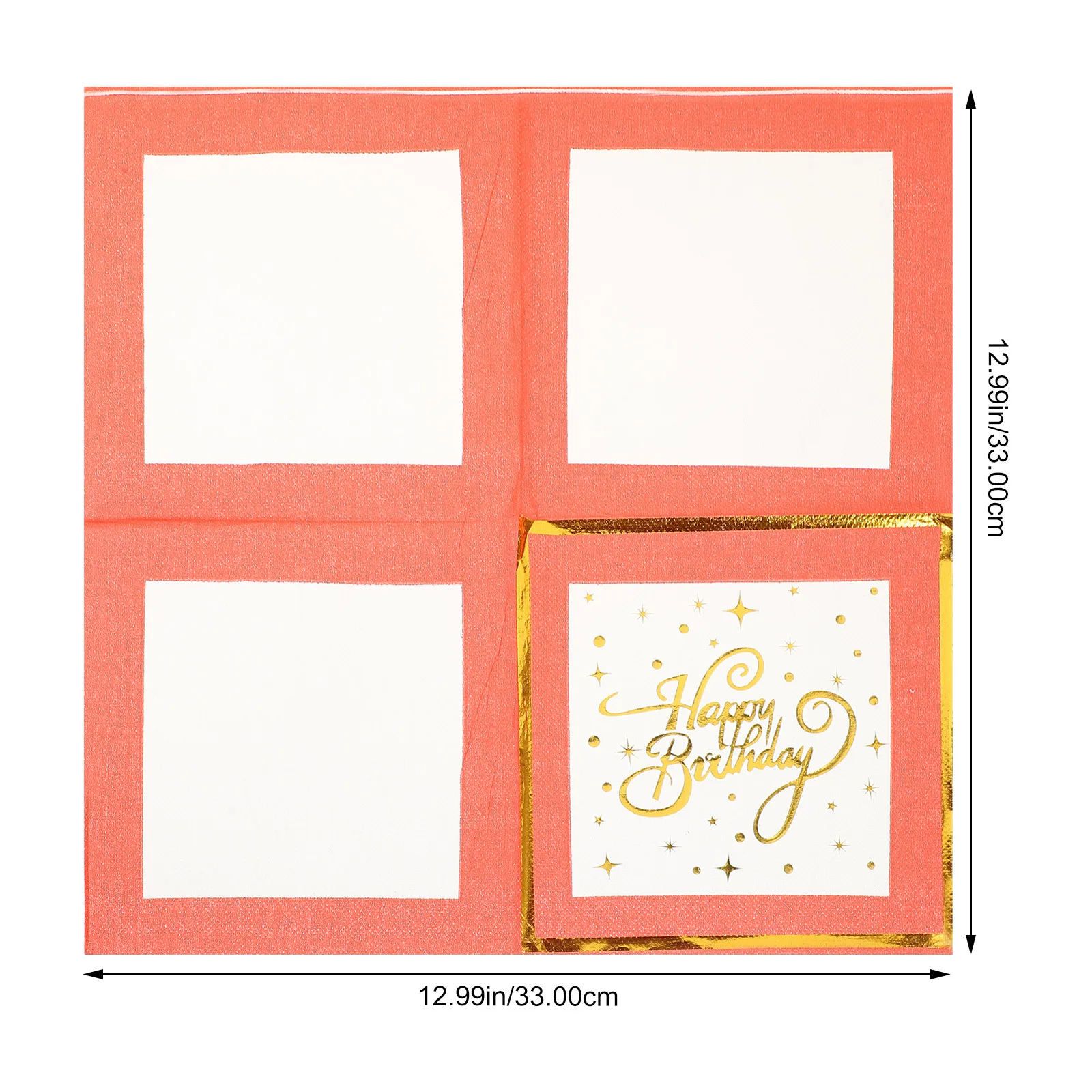 16 pezzi di tovaglioli stampati di buon compleanno di carta a 2 strati decorativi per la festa di nozze, baby shower, cene, tovaglioli per feste