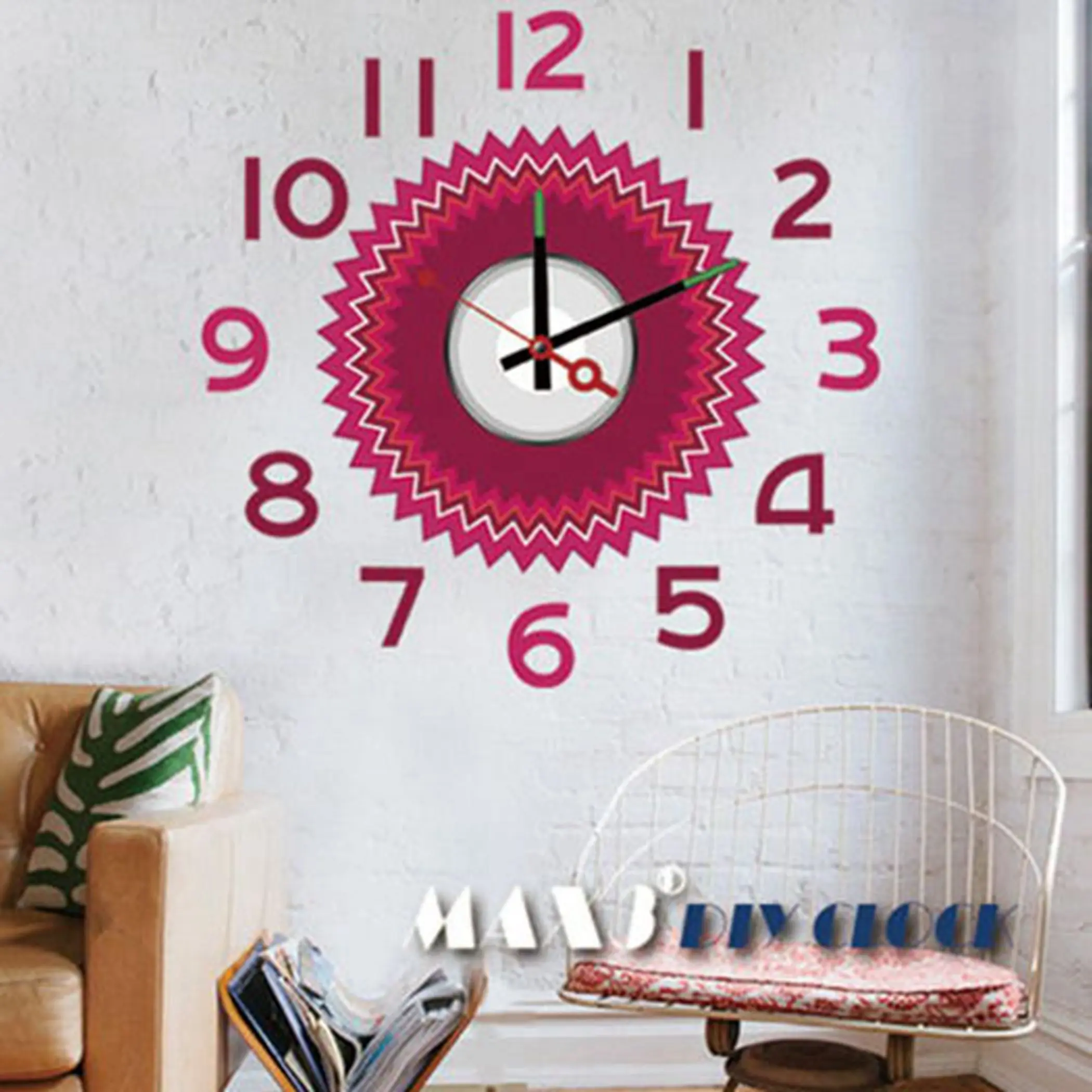 1x Large Frameless DIY Wall Stickers Clock Creative Toothed Wheel Designer Room Decor Art 10A212 Room Decor