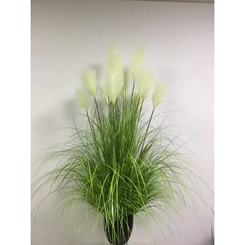 Wholesale Hot Selling Onion Grass Bonsai for Home Decor Artificial Dogtail Grass Bonsai Made of PVC Reeds