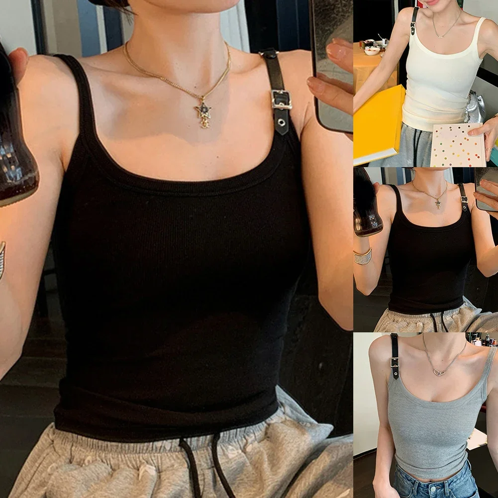 Top informal Ropa interior Ropa diaria Diseño de moda Ajuste suelto Estiramiento medio Patrón sólido Ropa de verano Todas las estaciones