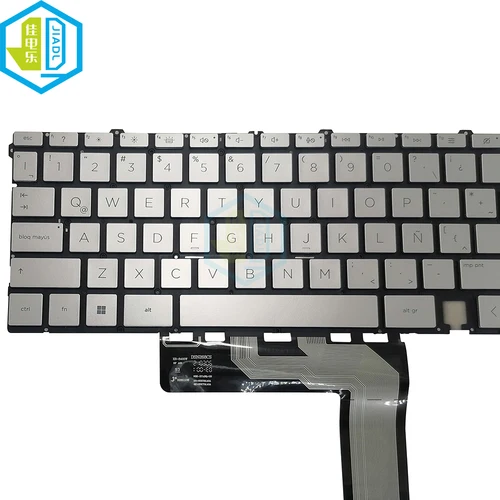 Imagen 2 del producto Teclado retroiluminado Latino para portátil HP Envy 15-EP, 15T-EP, 15-EP1020CA, LA fit, teclas plateadas, 9z. Nhcbq. A1e