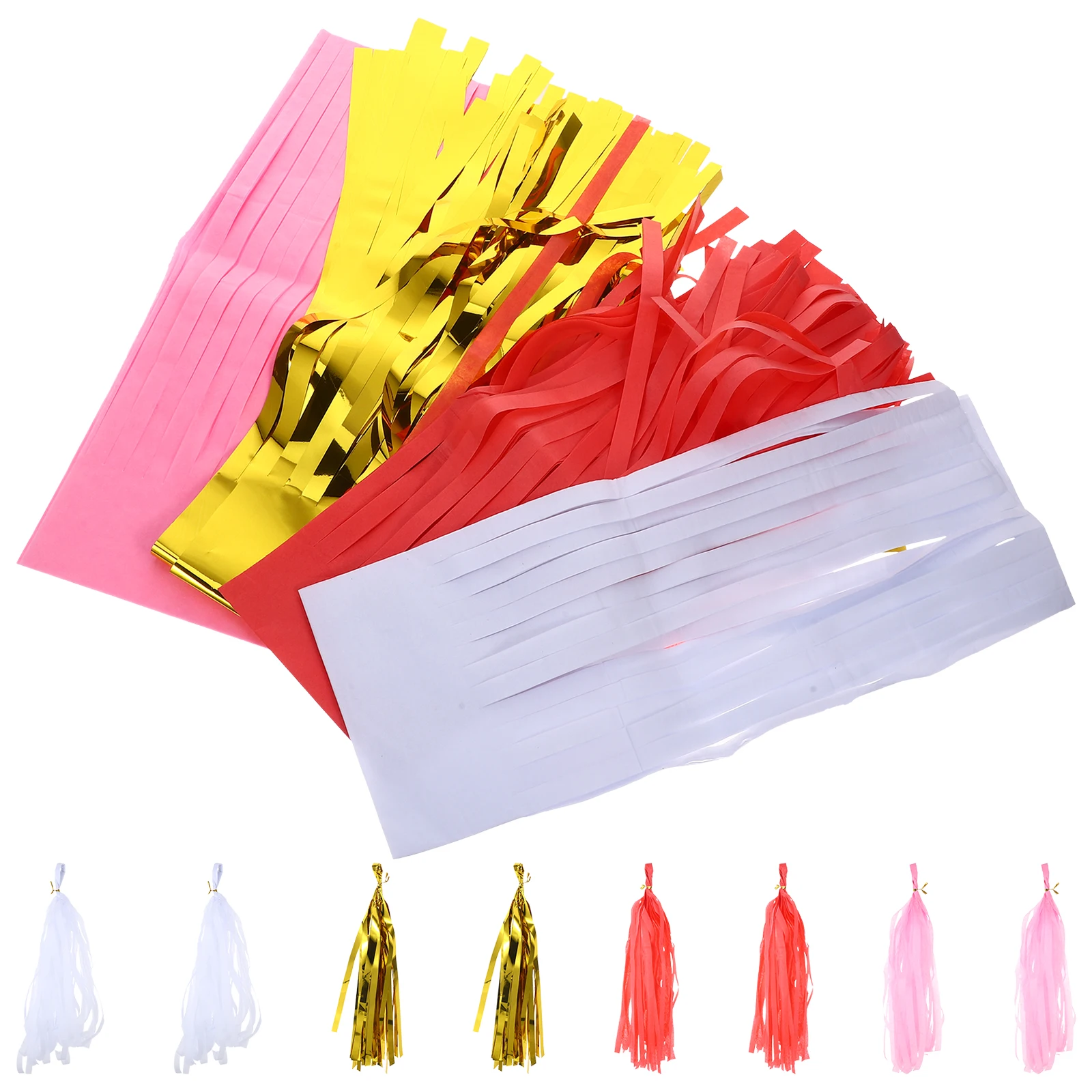 

Rose Gold Paper Tassels Wedding Party Decorations Colorful Banner DIY Supplies 5 Colors Garland Hangingnaments