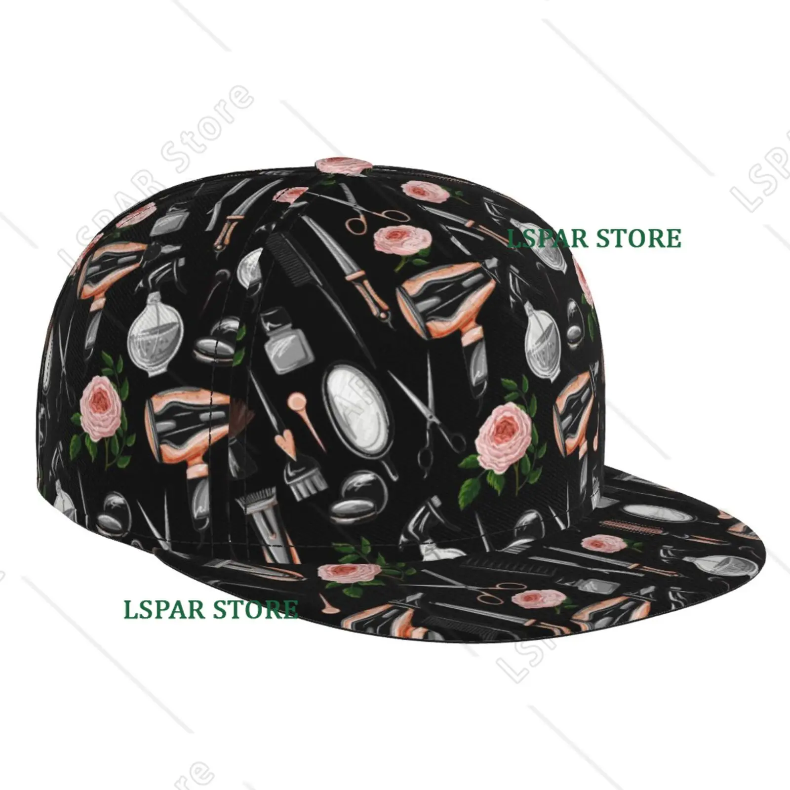 Customized Barber Tools Flat Brimmed Hat Street Skateboarding Hip Hop Hat Outdoor Leisure Sunshade Baseball Hat Universal