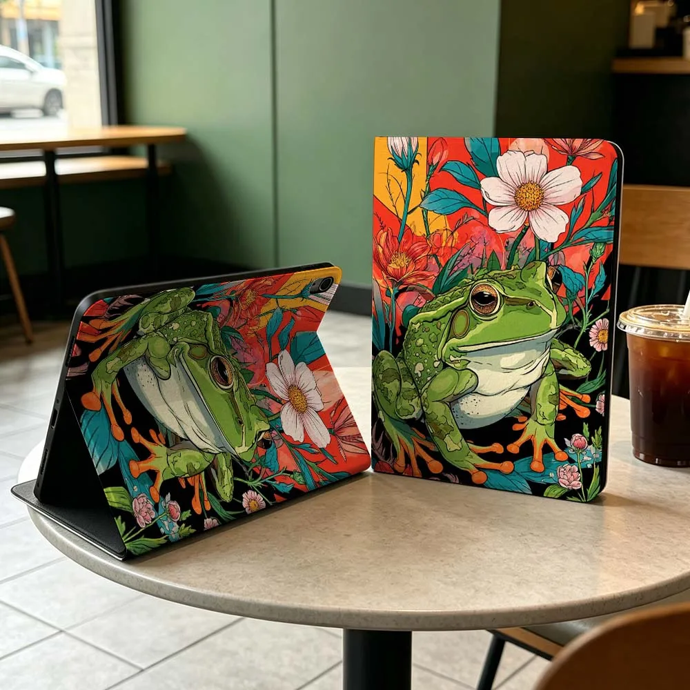 Creative Frog Design For iPad Pro mini Air A16 A14 3 4 5 6th 7 7th 11th Gen 10.2 9.7 11 10.5 10.9 12.9 13 Inch Tablet Case Gift