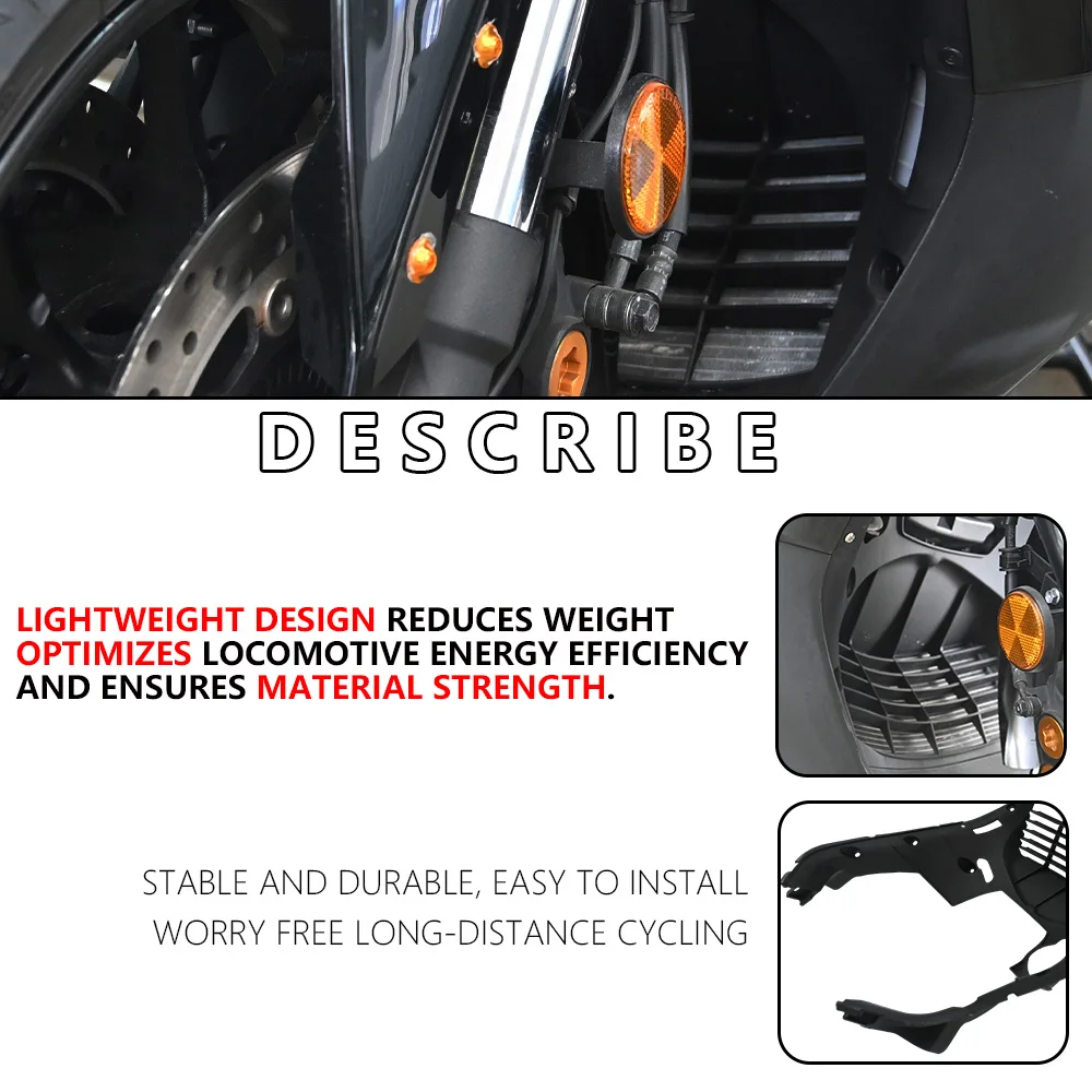 MTKRACING لياماها TMAX 560 2022 2023 2024 2025 دراجة نارية الجبهة أسفل تدفق هود اتصال غطاء شبكي واقي لخزان المياه #2