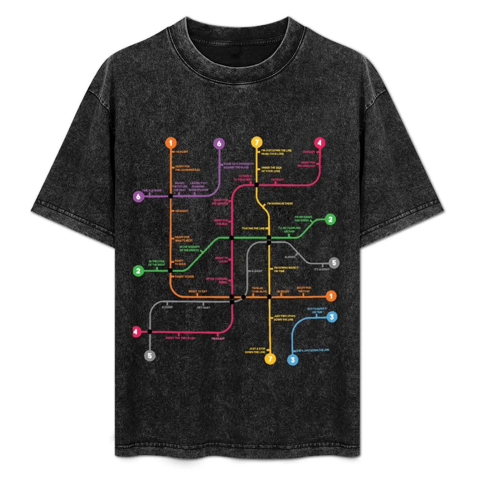 u2 zoostation metro map T-Shirt boys whites blanks mens plain t shirts