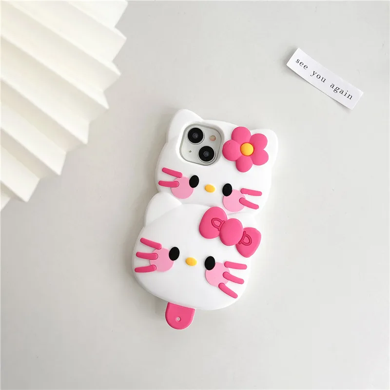 HelloKitty Cell Phone Cases Cartoon three-dimensional Ice-cream for iPhone 14/13 for 12 Apple 15 PROMAX  Case Protective Cover