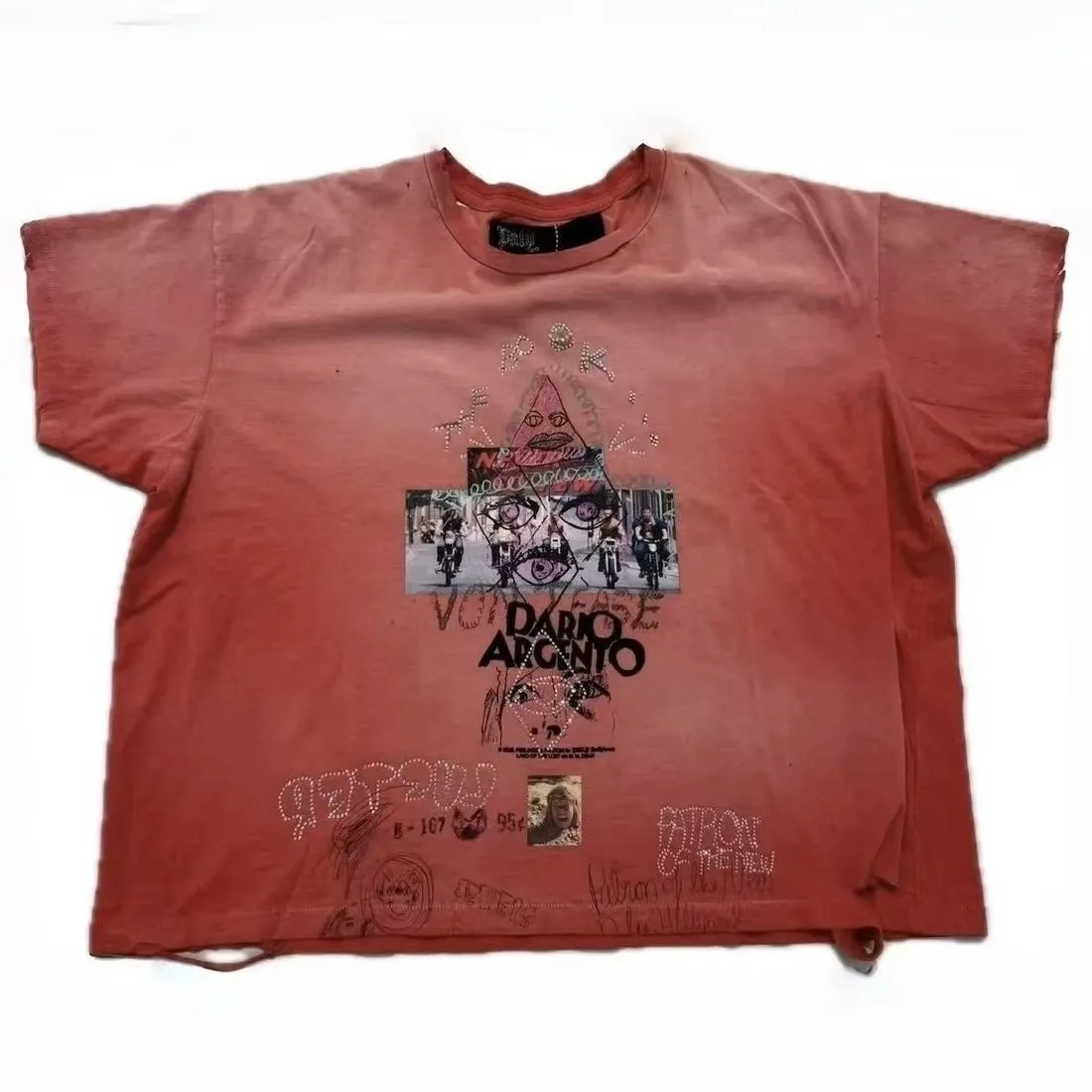 

Washed Hole Red Paly FW26 Satans Sandbox T-Shirt Men Women High Quality Top T Shirt Tee