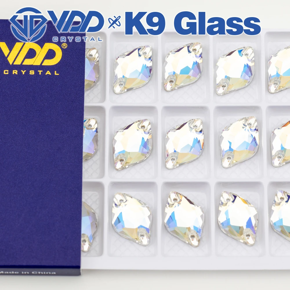 VDD S256 Moonlight Lemon Hochwertige K9-Glas-AAAAA-Applikationssteine, Kristall-Flachrückseite, zum Aufnähen, für Kleidungsdekorationen – Detail 7