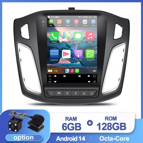 Radio de coche Android 14 para Ford Focus Mk3 2011-2019 reproductor Multimedia navegación 2Din unidad principal Carplay estéreo 9,7 ""altavoces Audio