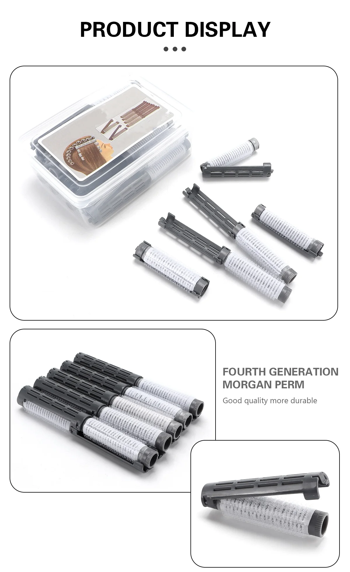 16/20/Set Haar-Dauerwellenrollen, flauschige Lockenwickler, Dauerwellenstäbe, Lockenwickler-Set, Friseur-Haarstyling-Werkzeug für den Salon – Detail 11