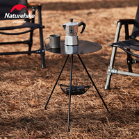 Naturehike Outdoor Lightweight Portable Aluminum Side Table Camping Leisure Tea Table Storage Rack