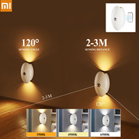 Xiaomi Night Light Sensor Movement Rechargeable LED Wall Lamp 3 Colors Dimmable Up Down Light Magnetic For Room Hallway Stair