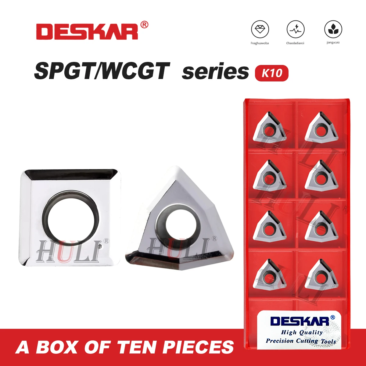 

DESKAR CNC lathe 100% Original Numerical Control SPGT060204 /07T308 /110408 /140512 AL /WCGT080412-AL K10K10 U Drill Series Tool