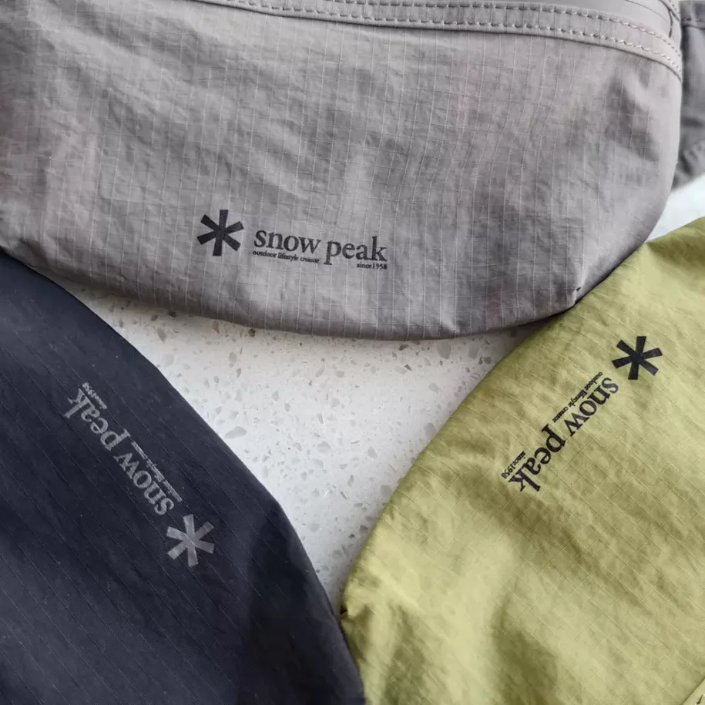 snow peak Small Men Women Waist Pouch Fanny Pack Portable Commuter Camping Hiking Travel Crossbody Phone Storage Bag Outdoor