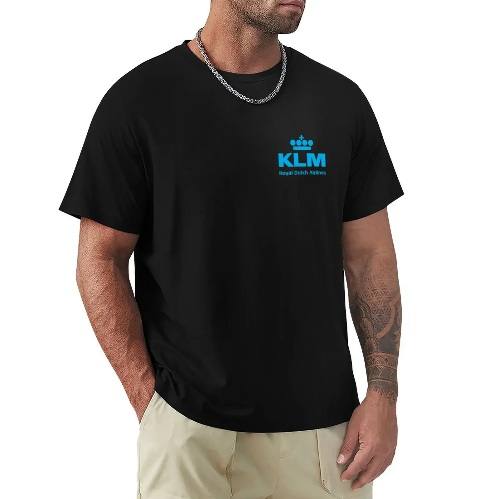 KLM Royal Dutch Airlines Logo T-Shirt rapper graphic tees custom t shirt customs shirts graphic designer t shirt men