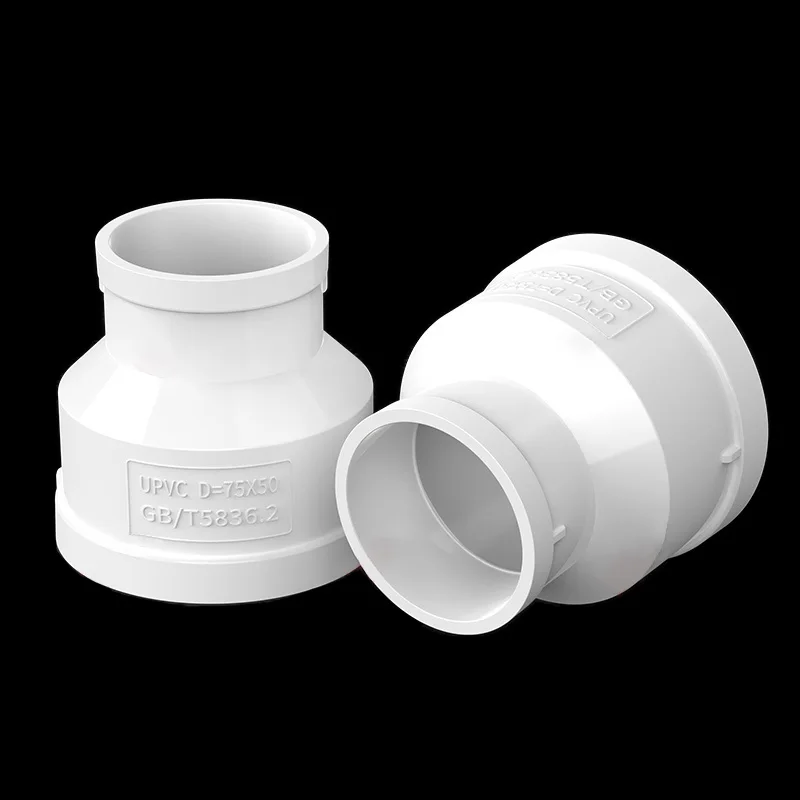 Picture 3: 1~2pc PVC Reducing Straight Connector Drain Pipe Adapter Drainage Fittings Garden Irrigation Water Tube Jointor 75*50~400*160mm